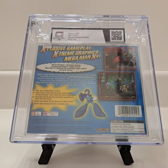 Mega Man X4 Greatest Hits Playstation - Sealed Y-Folds - 2002 Graded Player 1 85 - Picture 2 of 4